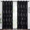 imageNICETOWN Blackout Curtain Panels 72 inches  Light Reducing Thermal Insulated Solid Grommet Blackout CurtainsPanelsDrapes for Living RoomNurseryKids Room Set of 2 52 inches by 72 Inch Black1  Black