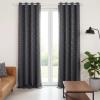 imageNICETOWN Blackout Curtain Panels 72 inches  Light Reducing Thermal Insulated Solid Grommet Blackout CurtainsPanelsDrapes for Living RoomNurseryKids Room Set of 2 52 inches by 72 Inch Black3  Grey