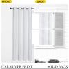 imageNICETOWN Blackout Curtain Panels 72 inches  Light Reducing Thermal Insulated Solid Grommet Blackout CurtainsPanelsDrapes for Living RoomNurseryKids Room Set of 2 52 inches by 72 Inch Black3  Greyish White