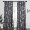 imageNICETOWN Blackout Curtain Panels 72 inches  Light Reducing Thermal Insulated Solid Grommet Blackout CurtainsPanelsDrapes for Living RoomNurseryKids Room Set of 2 52 inches by 72 Inch Black1  Grey