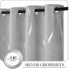 imageNICETOWN Blackout Curtain Panels 72 inches  Light Reducing Thermal Insulated Solid Grommet Blackout CurtainsPanelsDrapes for Living RoomNurseryKids Room Set of 2 52 inches by 72 Inch Black1  Silver Grey