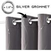 imageNICETOWN Blackout Curtain Panels 72 inches  Light Reducing Thermal Insulated Solid Grommet Blackout CurtainsPanelsDrapes for Living RoomNurseryKids Room Set of 2 52 inches by 72 Inch Black4  Grey