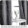 imageNICETOWN Blackout Curtain Panels 72 inches  Light Reducing Thermal Insulated Solid Grommet Blackout CurtainsPanelsDrapes for Living RoomNurseryKids Room Set of 2 52 inches by 72 Inch Black2  Grey