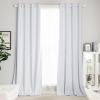 imageNICETOWN Blackout Curtain Panels 72 inches  Light Reducing Thermal Insulated Solid Grommet Blackout CurtainsPanelsDrapes for Living RoomNurseryKids Room Set of 2 52 inches by 72 Inch Black2  Greyish White