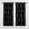 imageNICETOWN Blackout Curtain Panels 72 inches  Light Reducing Thermal Insulated Solid Grommet Blackout CurtainsPanelsDrapes for Living RoomNurseryKids Room Set of 2 52 inches by 72 Inch Black1  Black