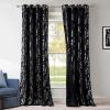 imageNICETOWN Blackout Curtain Panels 72 inches  Light Reducing Thermal Insulated Solid Grommet Blackout CurtainsPanelsDrapes for Living RoomNurseryKids Room Set of 2 52 inches by 72 Inch BlackBranch100 Blackout Black