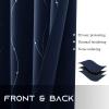 imageNICETOWN Blackout Curtain Panels 72 inches  Light Reducing Thermal Insulated Solid Grommet Blackout CurtainsPanelsDrapes for Living RoomNurseryKids Room Set of 2 52 inches by 72 Inch BlackNavy