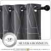 imageNICETOWN Blackout Curtain Panels 72 inches  Light Reducing Thermal Insulated Solid Grommet Blackout CurtainsPanelsDrapes for Living RoomNurseryKids Room Set of 2 52 inches by 72 Inch Black2  Grey