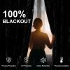 imageNICETOWN Blackout Curtain Panels 72 inches  Light Reducing Thermal Insulated Solid Grommet Blackout CurtainsPanelsDrapes for Living RoomNurseryKids Room Set of 2 52 inches by 72 Inch BlackBranch100 Blackout Black