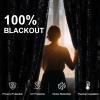 imageNICETOWN Blackout Curtain Panels 72 inches  Light Reducing Thermal Insulated Solid Grommet Blackout CurtainsPanelsDrapes for Living RoomNurseryKids Room Set of 2 52 inches by 72 Inch BlackBranch100 Blackout Stone Blue