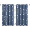 imageNICETOWN Blackout Curtain Panels 72 inches  Light Reducing Thermal Insulated Solid Grommet Blackout CurtainsPanelsDrapes for Living RoomNurseryKids Room Set of 2 52 inches by 72 Inch Black1  Stone Blue