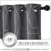 imageNICETOWN Blackout Curtain Panels 72 inches  Light Reducing Thermal Insulated Solid Grommet Blackout CurtainsPanelsDrapes for Living RoomNurseryKids Room Set of 2 52 inches by 72 Inch Black2  Grey