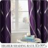 imageNICETOWN Blackout Curtain Panels 72 inches  Light Reducing Thermal Insulated Solid Grommet Blackout CurtainsPanelsDrapes for Living RoomNurseryKids Room Set of 2 52 inches by 72 Inch Black1  Royal Purple