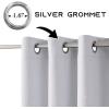 imageNICETOWN Blackout Curtain Panels 72 inches  Light Reducing Thermal Insulated Solid Grommet Blackout CurtainsPanelsDrapes for Living RoomNurseryKids Room Set of 2 52 inches by 72 Inch BlackGreyish White