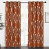 imageNICETOWN Blackout Curtain Panels 72 inches  Light Reducing Thermal Insulated Solid Grommet Blackout CurtainsPanelsDrapes for Living RoomNurseryKids Room Set of 2 52 inches by 72 Inch Black1  Burnt Orange