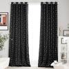 imageNICETOWN Blackout Curtain Panels 72 inches  Light Reducing Thermal Insulated Solid Grommet Blackout CurtainsPanelsDrapes for Living RoomNurseryKids Room Set of 2 52 inches by 72 Inch Black3  Black