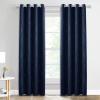 imageNICETOWN Blackout Curtain Panels 72 inches  Light Reducing Thermal Insulated Solid Grommet Blackout CurtainsPanelsDrapes for Living RoomNurseryKids Room Set of 2 52 inches by 72 Inch BlackNavy