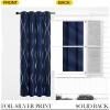 imageNICETOWN Blackout Curtain Panels 72 inches  Light Reducing Thermal Insulated Solid Grommet Blackout CurtainsPanelsDrapes for Living RoomNurseryKids Room Set of 2 52 inches by 72 Inch Black1  Navy