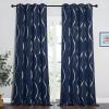 imageNICETOWN Blackout Curtain Panels 72 inches  Light Reducing Thermal Insulated Solid Grommet Blackout CurtainsPanelsDrapes for Living RoomNurseryKids Room Set of 2 52 inches by 72 Inch Black1  Navy
