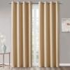 imageNICETOWN Blackout Curtain Panels 72 inches  Light Reducing Thermal Insulated Solid Grommet Blackout CurtainsPanelsDrapes for Living RoomNurseryKids Room Set of 2 52 inches by 72 Inch BlackBiscotti Beige
