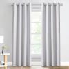 imageNICETOWN Blackout Curtain Panels 72 inches  Light Reducing Thermal Insulated Solid Grommet Blackout CurtainsPanelsDrapes for Living RoomNurseryKids Room Set of 2 52 inches by 72 Inch BlackGreyish White