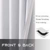 imageNICETOWN Blackout Curtain Panels 72 inches  Light Reducing Thermal Insulated Solid Grommet Blackout CurtainsPanelsDrapes for Living RoomNurseryKids Room Set of 2 52 inches by 72 Inch BlackGreyishwhite