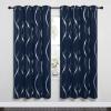 imageNICETOWN Blackout Curtain Panels 72 inches  Light Reducing Thermal Insulated Solid Grommet Blackout CurtainsPanelsDrapes for Living RoomNurseryKids Room Set of 2 52 inches by 72 Inch Black1  Navy
