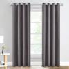 imageNICETOWN Blackout Curtain Panels 72 inches  Light Reducing Thermal Insulated Solid Grommet Blackout CurtainsPanelsDrapes for Living RoomNurseryKids Room Set of 2 52 inches by 72 Inch Black4  Grey