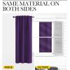 imageNICETOWN Blackout Curtain Panels Window Draperies  Royal Purple Color 62x72 inch 2 Pieces Insulating Room Darkening Blackout Drapes for Bedroom Privacy Doorway Curtain for Door
