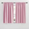 imageNICETOWN Blackout Curtain Panels for Living Room  Rouge Pink Color 42x36 inch 2 Panels Set Room Darkening Blackout Drapes for Window