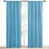imageNICETOWN Blackout Curtains Window Draperies  Window Treatment Thermal Insulated Solid Room Darkening Drapes for Bedroom Teal Blue Set of 2 42 by 84 inches Long