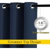 imageNICETOWN Blackout Curtains and Drapes for Kitchen  Thermal Insulated Solid Grommet Top Blackout PanelsDraperies for Kids Room Navy 1 Pair 46 x 54 Inch