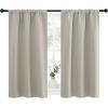 imageNICETOWN Blackout Curtains for Living Curtains Room Darkening Window Curtain Panels EasyCare Solid Thermal Insulated DraperiesDrapes for Daughter Room Natural 2 Panels 29 by 40