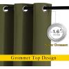 imageNICETOWN Blackout Curtains for Living Room  Functional Blackout CurtainsPanels for Bedroom Window Decoration Privacy Assured Set of 2 52 x 95 inches in Olive Green