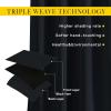 imageNICETOWN Blackout Patio Curtains for Windows 84 inch Length  Solid Thermal Insulated Grommet Light Reducing Panels Window Treatment for Living Room Black 2 Panels  160 Wide