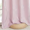 imageNICETOWN Blackout Short Curtains Panels for Bedroom Microfiber Noise Reducing Thermal Insulated Wave Line Foil Print Design Drapes for Office Classroom Stone Blue 2 Panels 52 x 54 Inch1  Lavender Pink
