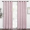 imageNICETOWN Blackout Short Curtains Panels for Bedroom Microfiber Noise Reducing Thermal Insulated Wave Line Foil Print Design Drapes for Office Classroom Stone Blue 2 Panels 52 x 54 Inch1  Lavender Pink