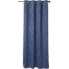 imageNICETOWN Blackout Short Curtains Panels for Bedroom Microfiber Noise Reducing Thermal Insulated Wave Line Foil Print Design Drapes for Office Classroom Stone Blue 2 Panels 52 x 54 InchNavy