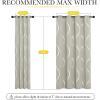 imageNICETOWN Blackout Short Curtains Panels for Bedroom Microfiber Noise Reducing Thermal Insulated Wave Line Foil Print Design Drapes for Office Classroom Stone Blue 2 Panels 52 x 54 Inch1natural