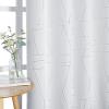 imageNICETOWN Blackout Short Curtains Panels for Bedroom Microfiber Noise Reducing Thermal Insulated Wave Line Foil Print Design Drapes for Office Classroom Stone Blue 2 Panels 52 x 54 Inch2  Greyish White