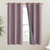 imageNICETOWN Chaise Mauve Vintage Linen 100 Blackout Curtains for Dining Room Thermal Insulated Curtains 45 Long Noise Reducing Window Treatment Drapes for Kitchen 42 Wide Per Panel Set of 2