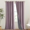 imageNICETOWN Chaise Mauve Vintage Linen 100 Blackout Curtains for Living Room Thermal Insulated Curtains 108 Long Noise Reducing Window Treatment Drapes for Hall Room 52 Wide Per Panel Set of 2