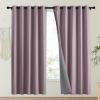 imageNICETOWN Chaise Mauve Vintage Linen 100 Blackout Curtains for Playroom Thermal Insulated Curtains 72 Long Noise Reducing Window Treatment Drapes for Laundry Room 62 Wide Per Panel Set of 2