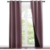 imageNICETOWN Dry Rose Blackout Curtains 84 inches Long Full Light Blocking Drapes with Black Liner for Nursery Noise Reducing Thermal Insulated Draperies for Doorway 2 Pieces 37 Wide Each Panel