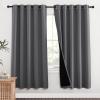 imageNICETOWN Grey Full Shade Curtain Panels Pair of Energy Smart amp Noise Blocking Out Blackout Drapes for Dining Room Window Thermal Insulated Guest Room Lined Window DressingGray 62 x 72 inch