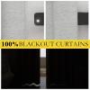 imageNICETOWN Grey Noise and Lights Block Out Curtains 2 Panels 42inch W by 84inch L Thermal Insulated 100 Blackout 2Layer Lined Drapes Noise Cancellation Window Draperies for Dining Room