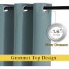 imageNICETOWN Greyish Blue Blackout Curtains 63 inches Long Grommet Room Darkening Window Treatment Thermal Insulated Drapes Sound Reducing for Bedroom W46 x L63 2 Panels