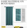 imageNICETOWN Kitchen Curtains Privacy amp Light Block Out Window Curtains amp Drapes for Loft Cupboard Cafe Sea Teal 34 in x 45 in W x L 2 Panels