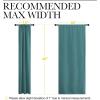 imageNICETOWN Kitchen Curtains Privacy amp Light Block Out Window Curtains amp Drapes for Loft Cupboard Cafe Sea Teal 34 in x 45 in W x L 2 Panels