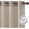 imageNICETOWN Linen Curtains 96 Inch Length for Living Room 2 Panels Farmhouse Light Filtering White Semi Sheer Curtain Soft Grommet Linen Textured Privacy Window Drapes for Bedroom 52 W x 96 LLinen